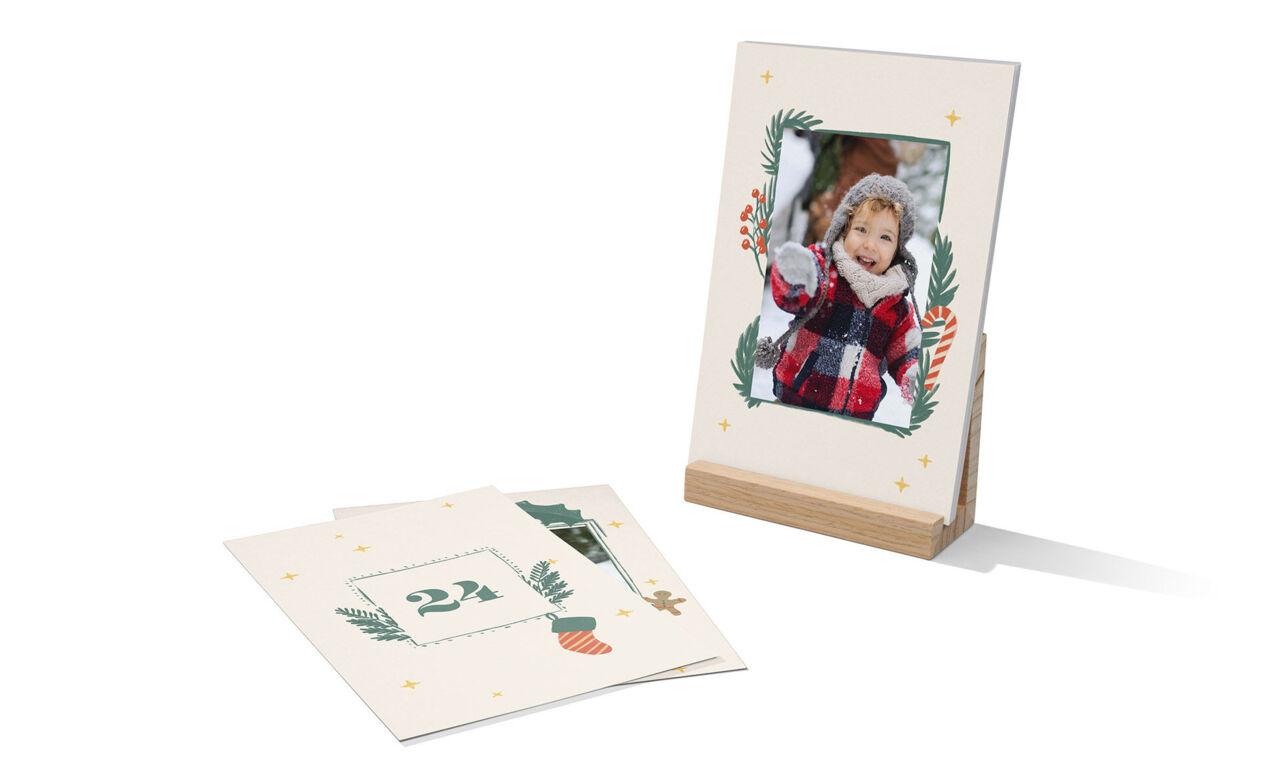 Calendrier de l'avent support en bois